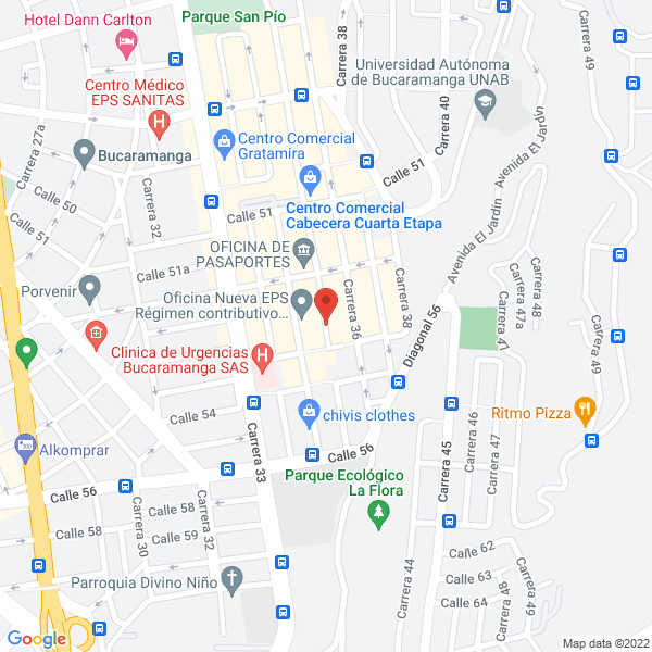 Map of Laboratorio Clínico G.R.G.