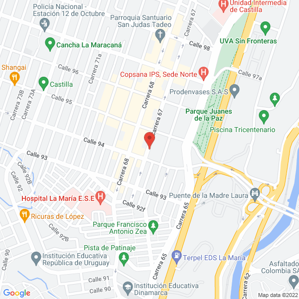 Mapa de Laboratorio Clínico La Union-Castilla