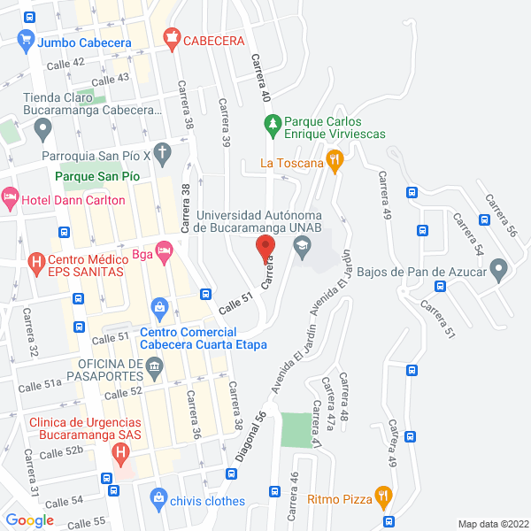 Map of Colegio Gimnasio Santa María De La Loma