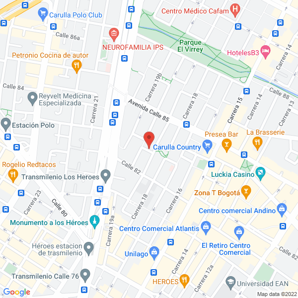Mapa de Laboratorio Clínico Cleo Mejía