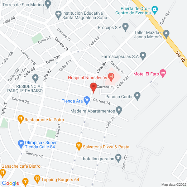 Map of La Deliciosa