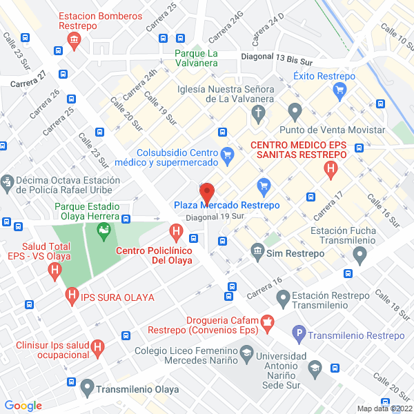 Mapa de Librería Bíblica Betania
