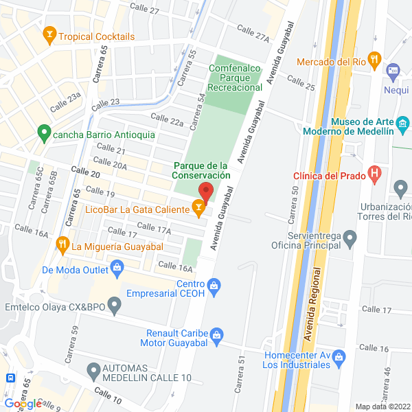 Mapa de Lava Autos Santa Fé