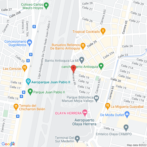 Mapa de Lavadero Y Parqueadero La 66