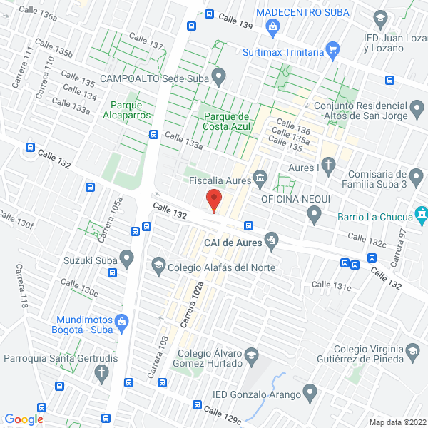 Mapa de Liceo Integral Colombia Activa Eu