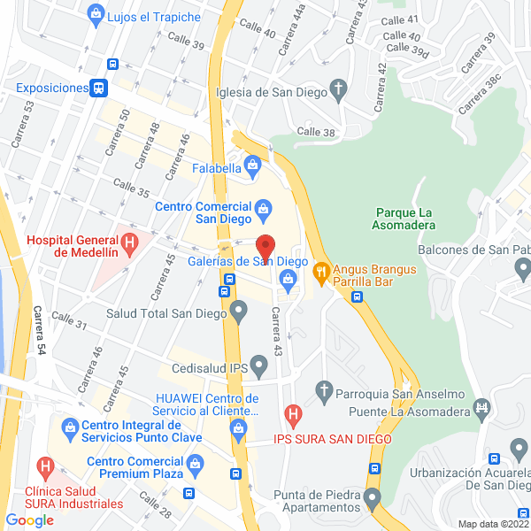 Mapa de Mensajería Diagnóstica S.A.S.
