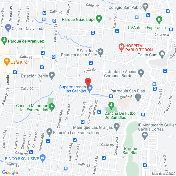 Mapa de Mensajería Rapiexpress
