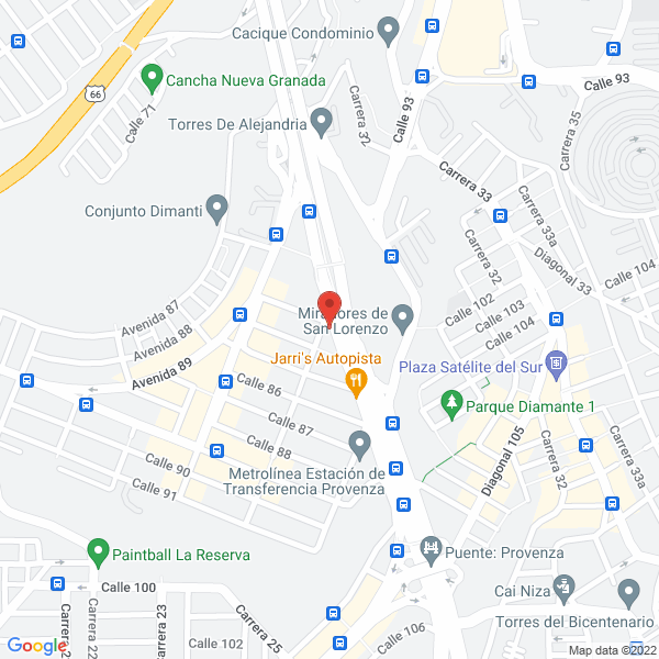 Map of Mensajería Unión Express