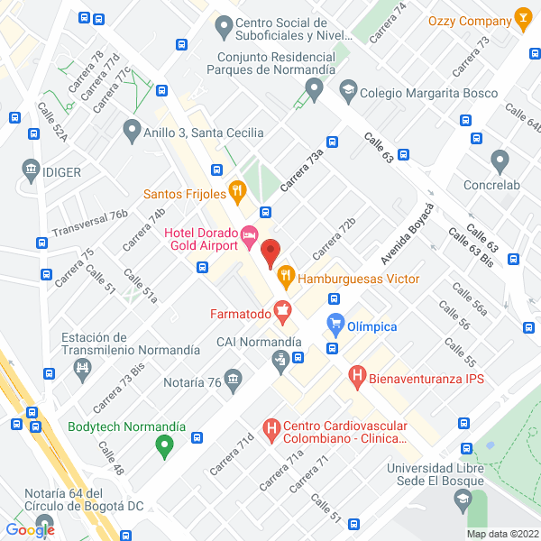 Mapa de Loginet Cadena Logistica Internacional Ltda