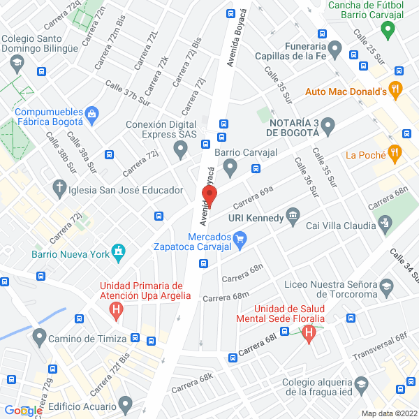 Mapa de Logistica De Transporte Y Carga S.A.S.