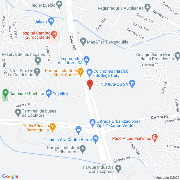 Map of Manufacturas En Acero