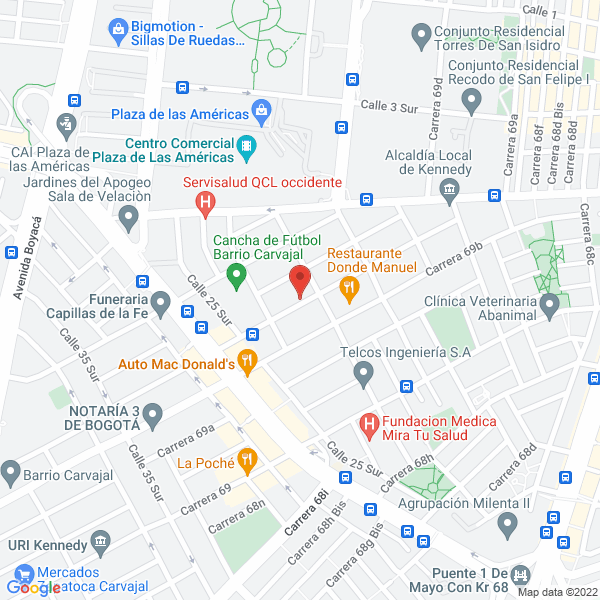 Mapa de Manufacturas Rical Ltda.