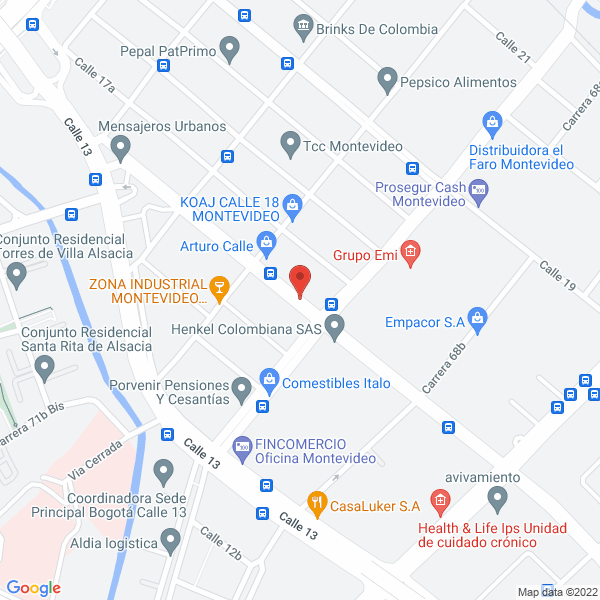 Mapa de Manufacturas Treboli Ltda