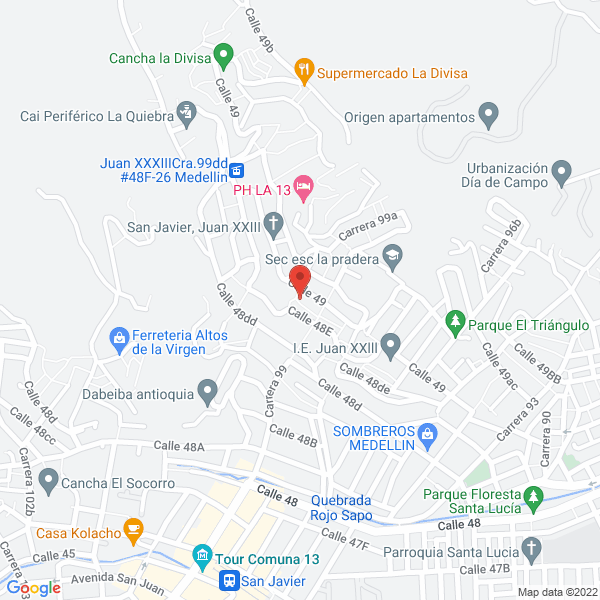 Mapa de Prados Y Jardines J.R