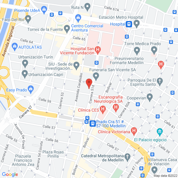 Mapa de Preexequiales Santo Tomas De Aquino