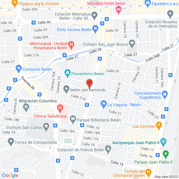 Mapa de Parqueadero La 76