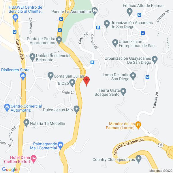 Mapa de Parqueadero La Glorieta