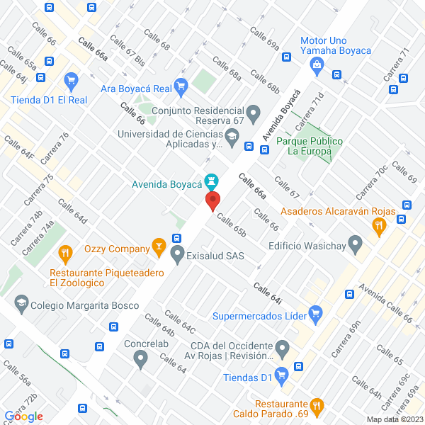 Mapa de Parqueadero La Primavera La 65