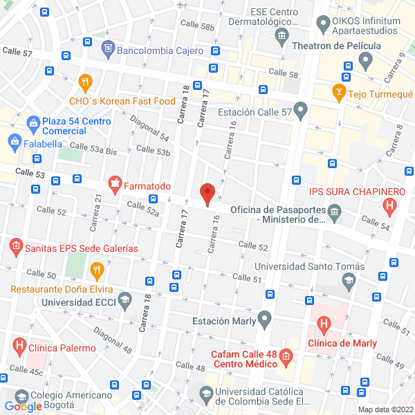 Mapa de Parqueadero Mundo Arte