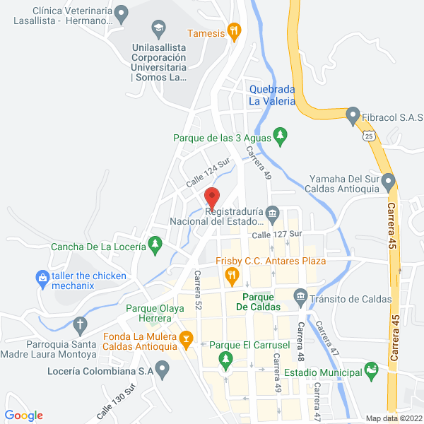 Mapa de Parqueadero Sur Oeste