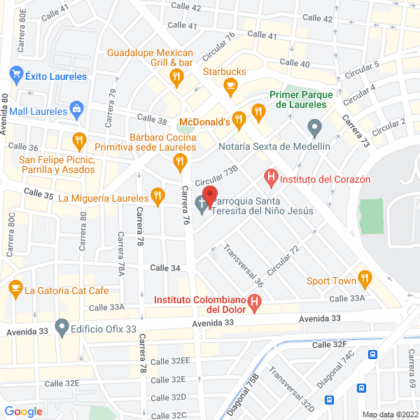 Mapa de Parroquia Santa Teresita Del Niño Jesús