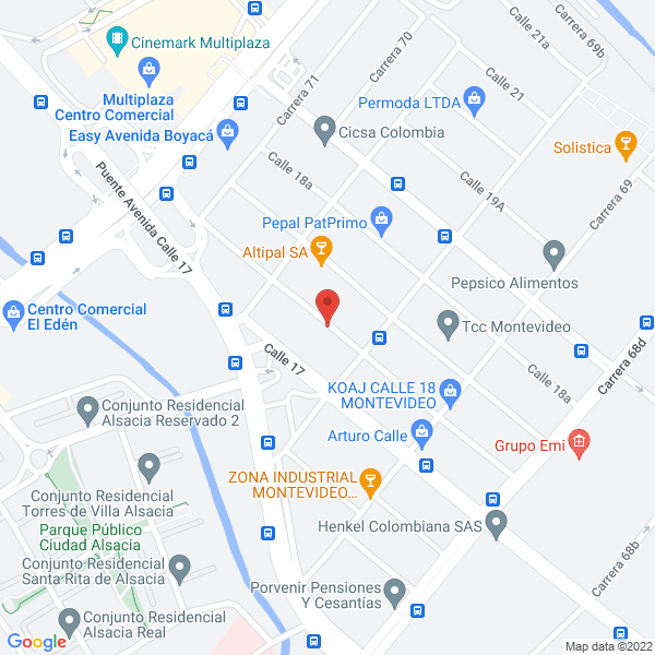 Mapa de Partequipos S.A.