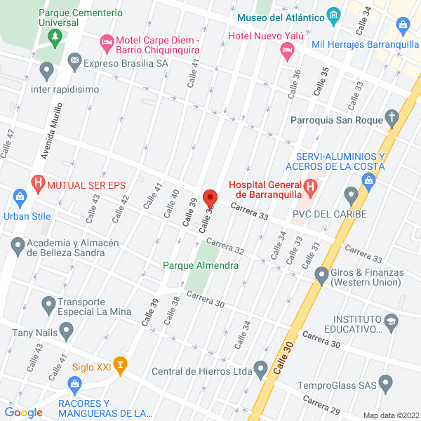 Map of Rectificadora Continental & Cía. Ltda.