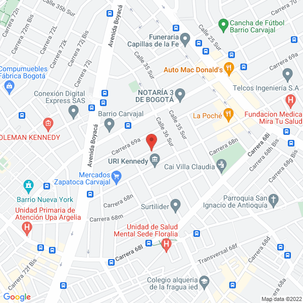 Mapa de Recubrimientos Electrostáticos Ltda.