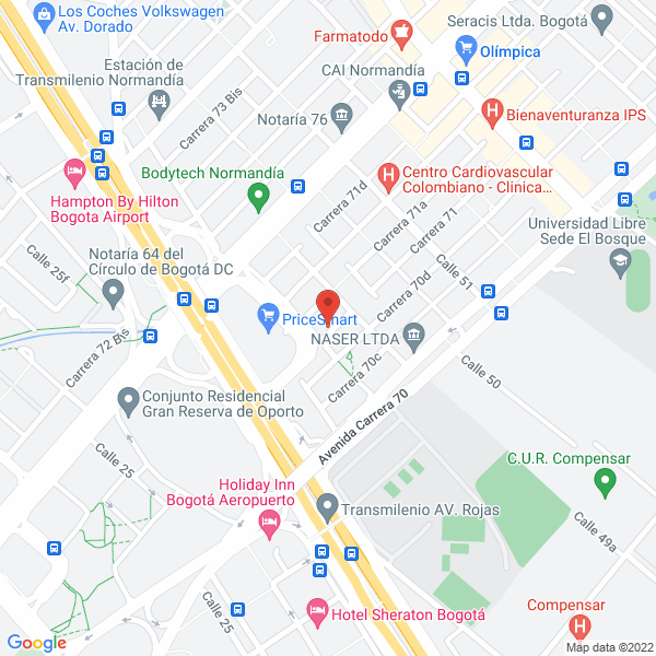 Mapa de Proyectar Ingeniería Colombiana S.A.S.