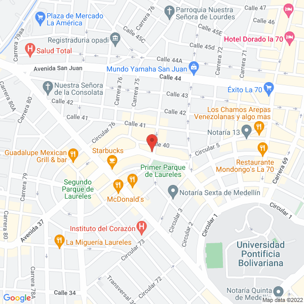 Mapa de Representaciones Restrepo Martínez S.A.S.