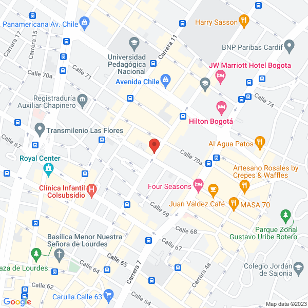 Mapa de Restaurante Alelita Calle 70