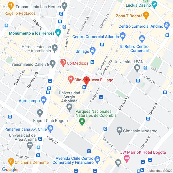 Mapa de Restaurante Bar Punto 76