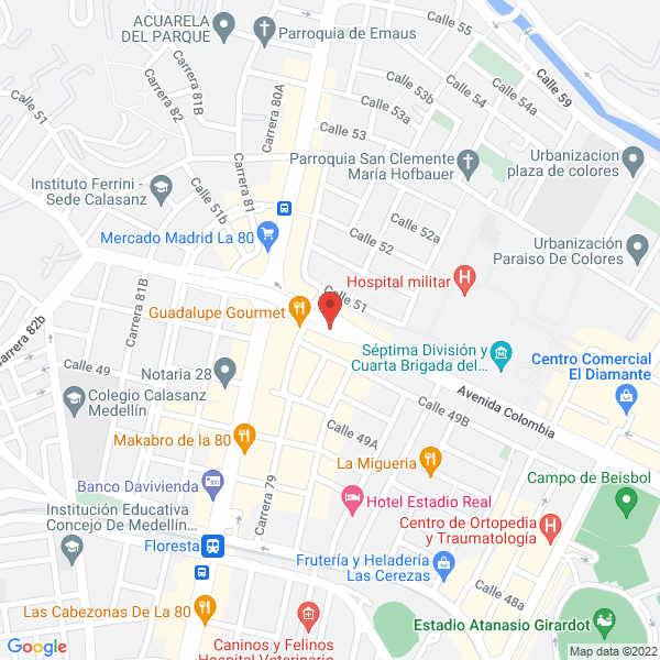 Mapa de Sillas Y Mesas La 80