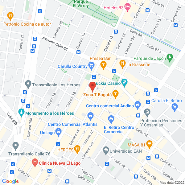 Mapa de Rehispana Ltda.