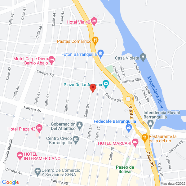 Map of Productos De Cauchos Universal Ltda