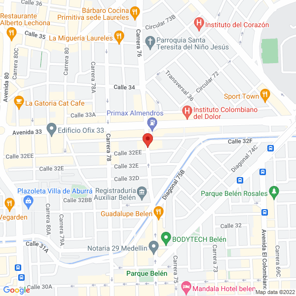 Mapa de Restaurante Donde Darío
