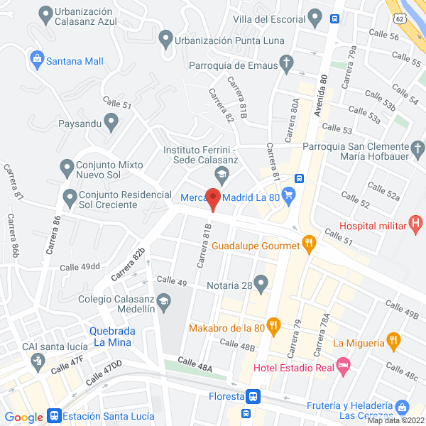 Mapa de Restaurante Y Cafetería Mercédes
