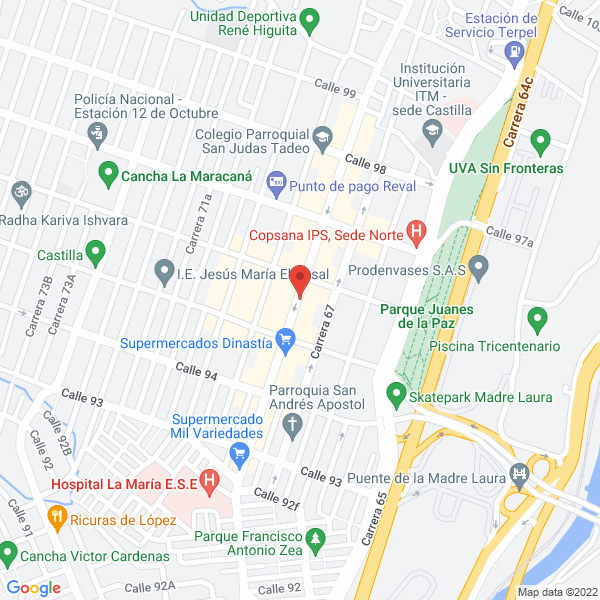 Mapa de Restaurante Yuan Lin