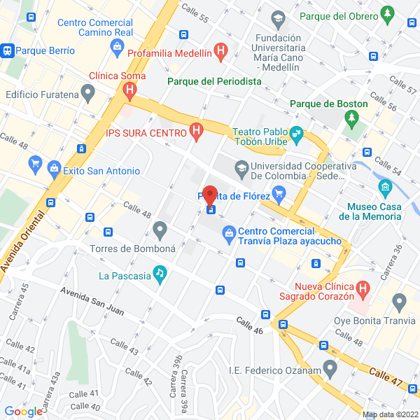 Mapa de Restaurante Nueva York