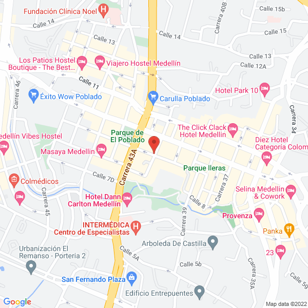 Mapa de Sastreria Argemiro Mejia