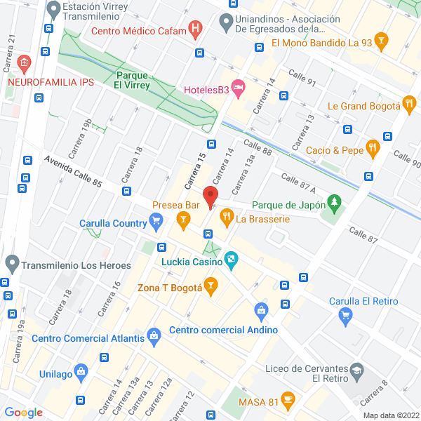 Mapa de Sastreria De Hernan Gómez Y Cúa. Ltda.