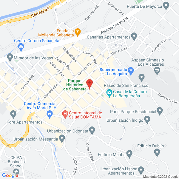 Mapa de Sastreria La Elegancia
