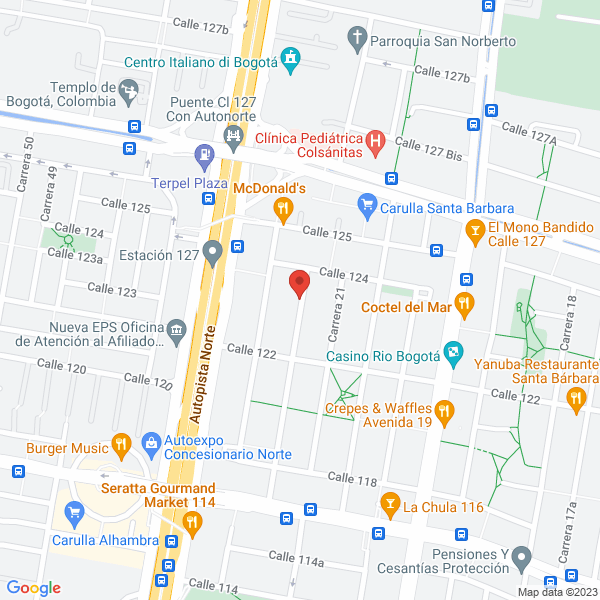Mapa de Sinam Ltda.