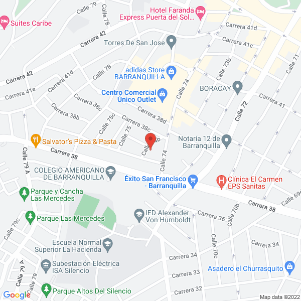Map of Proinges Ltda.