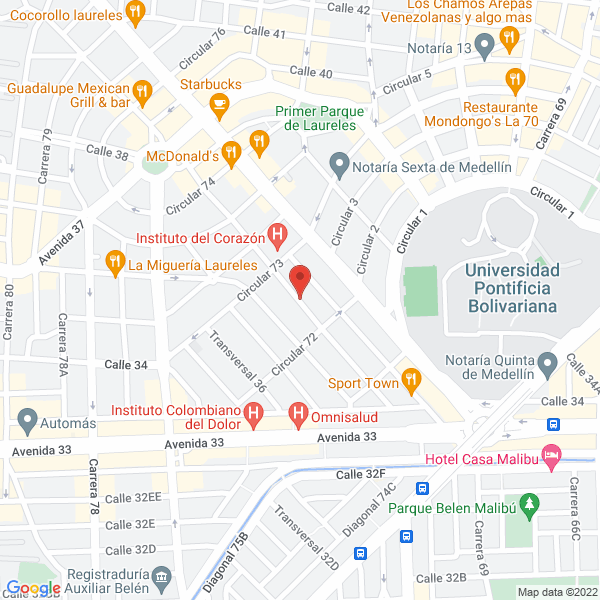 Mapa de Sede Televisión S.A.S