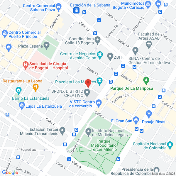 Mapa de Textiles J J Telas S.A.S.