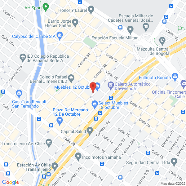 Mapa de Continental De Pinturas