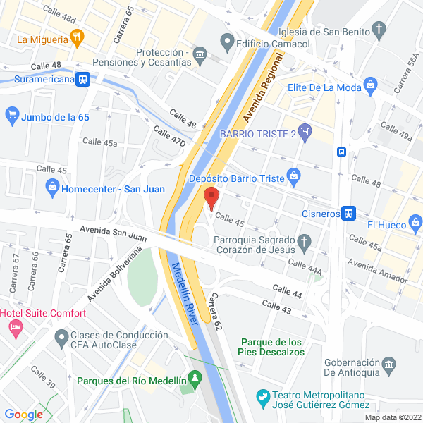Mapa de Almacén Muelles Medellín