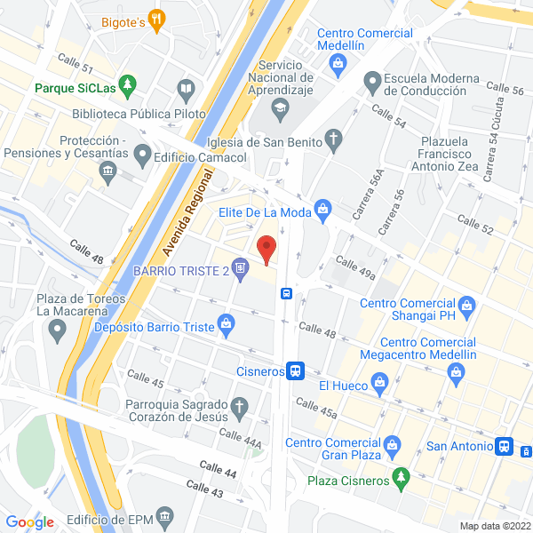 Mapa de Droguería Farmacia Pasteur