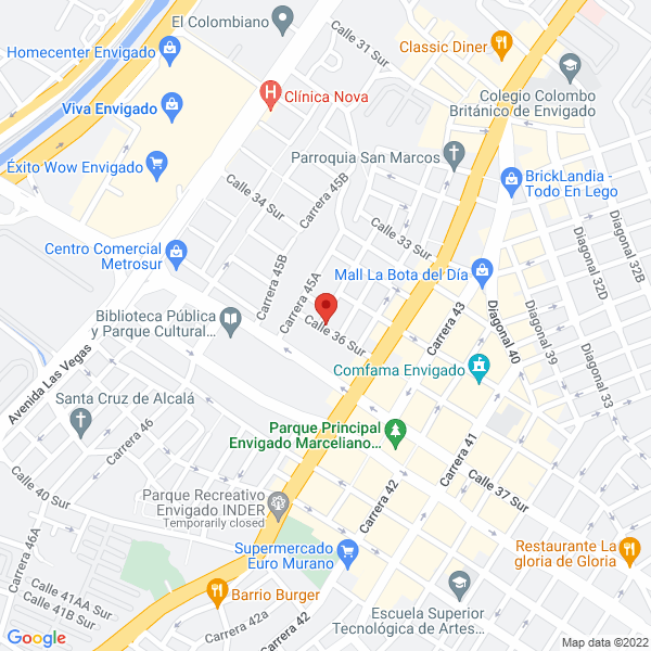 Mapa de Fumigaciones Chao Cucarachas